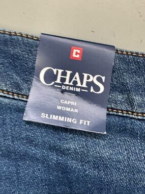 Chaps Women's Hudson Wash Denim Capri - Blue Jeans Plus Size 24W